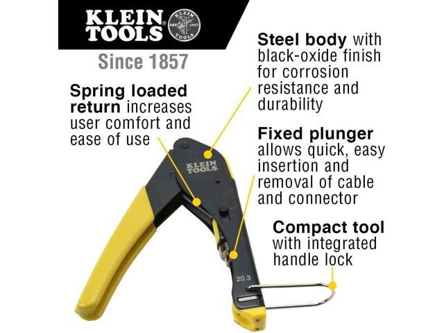 Klein Tools VDV011-852 Coax Installation Kit in Molded Hip Pouch has Crimper, Radial Stripper and Cable Cutter