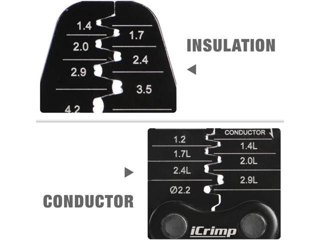 iCrimp Open Barrel Terminals Crimper for Various-sized Contacts AWG 30-14 works on JST,Molex,TE,HRS