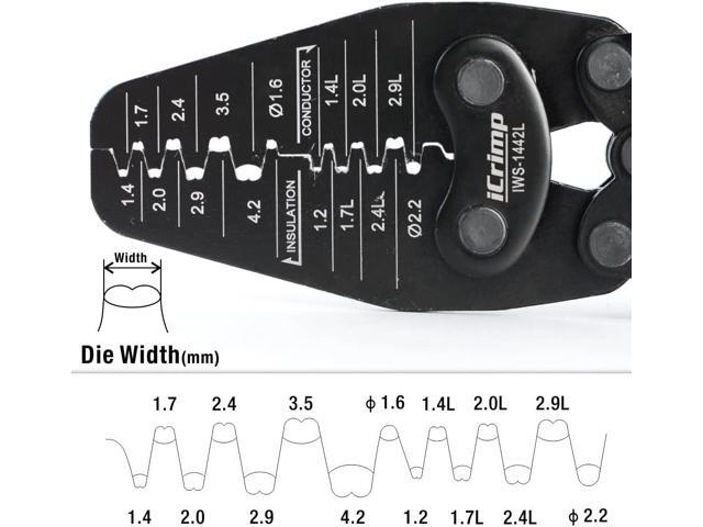 iCrimp Open Barrel Terminals Crimper for Various-sized Contacts AWG 30-14 works on JST,Molex,TE,HRS