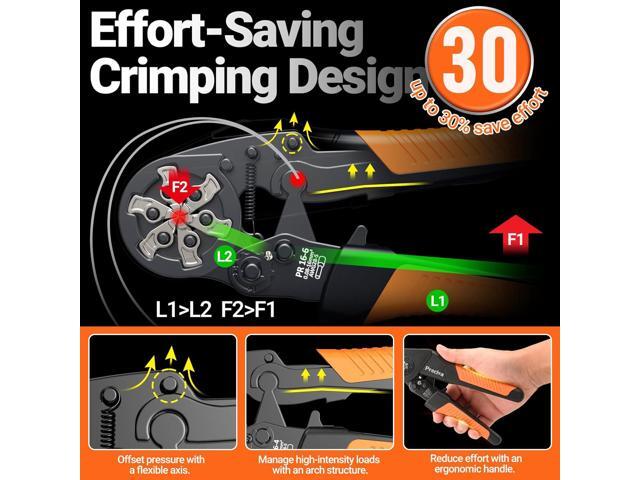 Preciva Ferrule Crimping Tool Kit - AWG 28-5 (0.08-16mm²) Hexagonal Ferrule Crimper with 1500Pcs Ferrules Connectors and 150Pcs Cable Ties,...