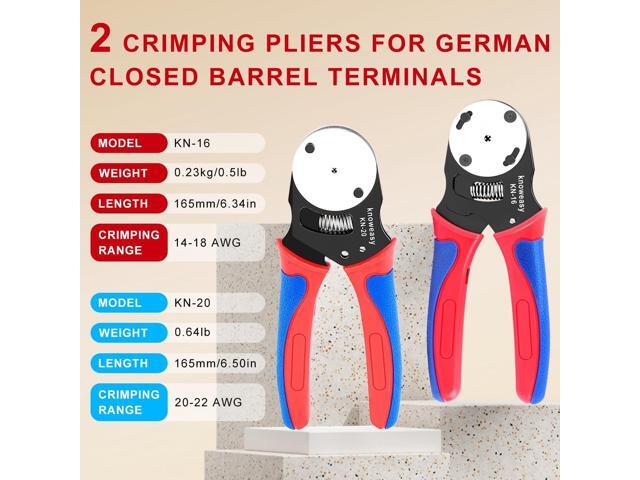 Knoweasy Crimp Tool Kit for Deutsch DT Connectors: Close Barrel and Open Barrel Crimper, Deutsch Removal Extraction Tool, Solid and Stamped...