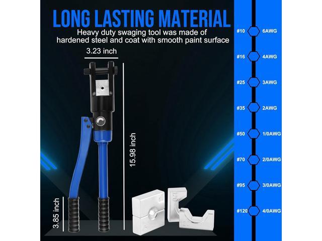 LICHAMP Hydraulic Cable Lug Tool, 6 AWG to 4/0 AWG Battery Cable Crimping Tool WIRE Terminal Crimper Set, 1202BL