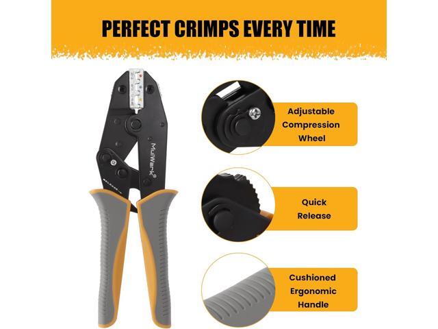 Mulwark Wire Crimping Tool for Heat Shrink, Wire Crimper AWG 10-22 Professional Wire Crimpers-Crimping Pliers for Automotive, Marine & DIY...