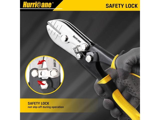 HURRICANE 5 Blade Sheet Metal Crimper. HVAC Crimping Tool for Ductwork, Downspouts & Stove Pipes. 9-1/2 inch Heavy-Duty Hand Crimper with Safety...