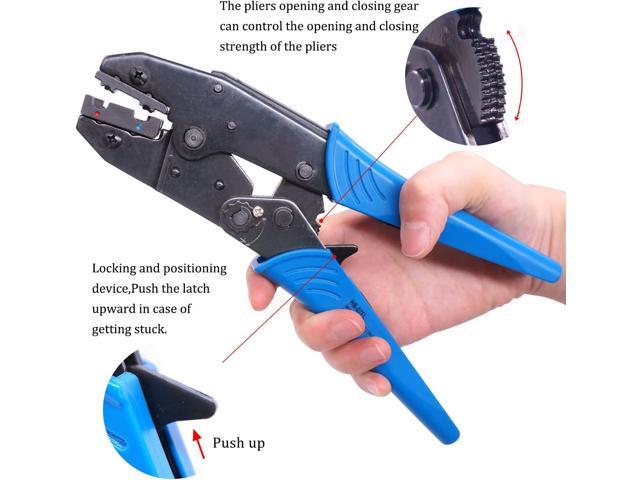 Twidec/Ratchet Crimp Pliers Crimping Tool Ratchet Terminal Crimper Wire Crimp Tool For Crimping Tubular Terminals Nylon Flag Spade Female...