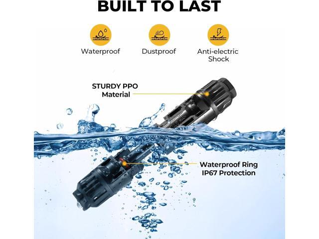 BougeRV Solar Crimper Tool Kit - Crimper, 6 Pairs Connectors, Spanner Wrench for Solar Panel Cable Assembly and Installation