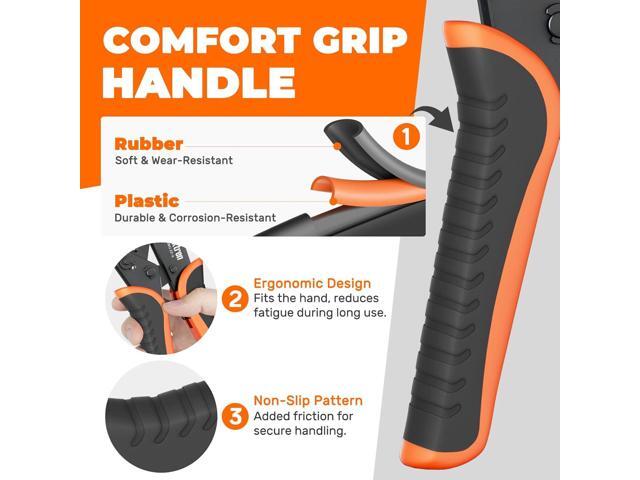 Crimping Tool For Heat Shrink Connectors - AWG 22-10 Ratcheting Wire Crimper Tool - Ratchet Wire Terminal Crimping Pliers - Available For Insulated...