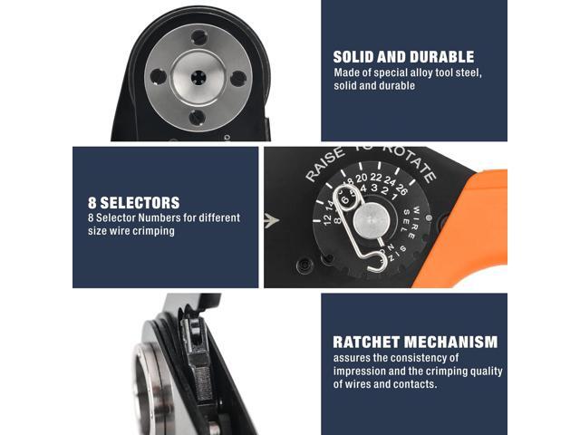 iCrimp Deutsch Solid Contacts Crimping Tool AWG 26-12 for Size 12,16,20 applicable to DT,DTP,DTM serie