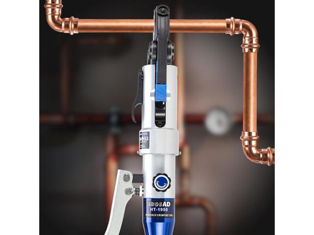 IBOSAD Copper Tube Fittings Hydraulic Pipe Crimping Tool with 1/2 inch,3/4 inch and 1 inch Jaw Copper Pipe Propress Crimpers Pressing Pliers,Suit...