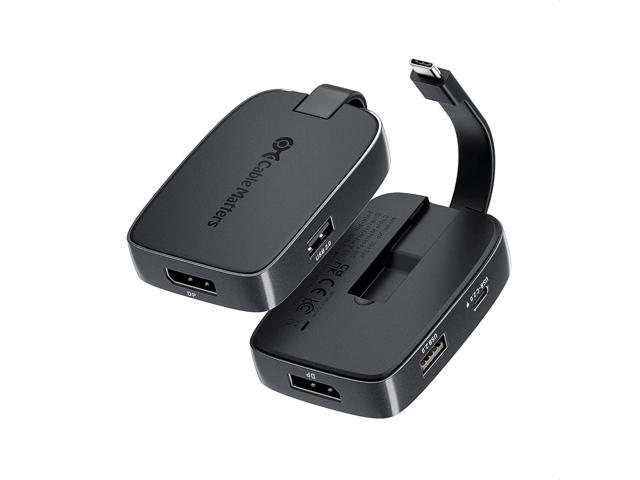 Cable Matters 4K@240Hz USB C Hub DisplayPort 1.4 with 100W Charging, Support 8K@60Hz, HDR(Foldable USB C to DisplayPort Hub) Compatible with...