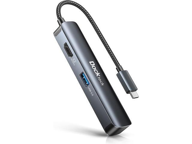 USB C Hub Multiport Adapter, dockteck 5-in-1 USB-C Hub with 4K 30Hz HDMI, SD/TF Card Slots, 2* USB 3.0 5Gbps Data Ports, for MacBook Pro, MacBook...