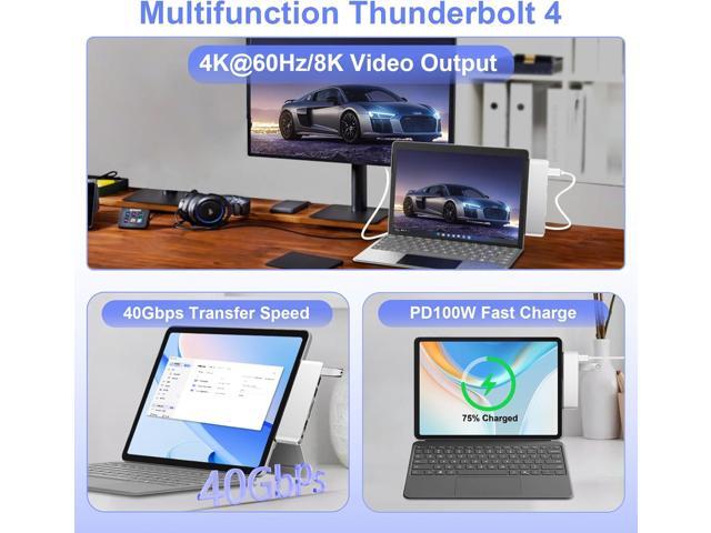 Surface Pro 12 Accessories Docking Station, USB Hub and Adapter with 4K HDMI, USB-C Thunderbolt 4 (Display+Data+100W PD), 2 USB 3.0, 3.5mm Audio,...