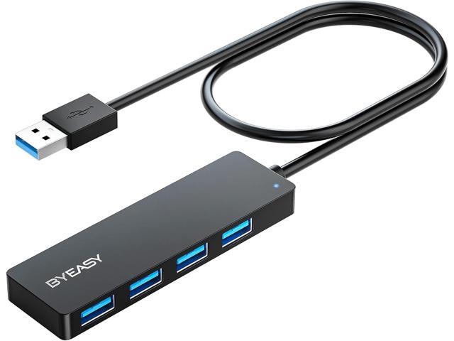 BYEASY USB Hub,USB Splitter for Laptop,Multiport USB 3.0 Hub,Multi USB Port Expander,Fast Data Transfer 4 Port USB Hub Compatible with Windows PC,.