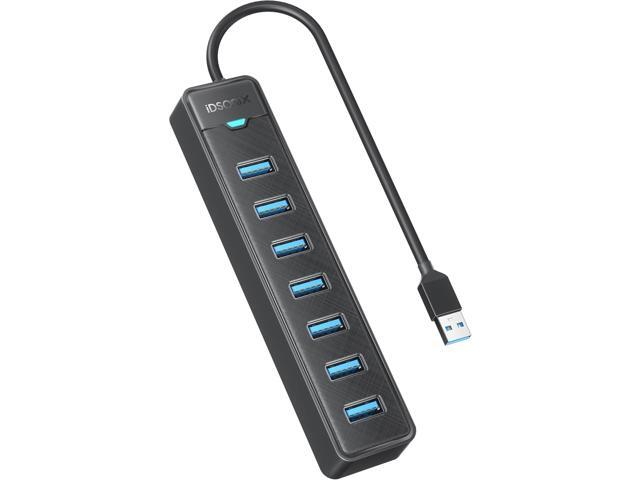 IDsonix 7 Ports USB 3.0 Hub for Laptop, PC, 5Gbps SuperSpeed Stable Connection USB Port Expander,Massive Expansion Multiport Splitter, Data...
