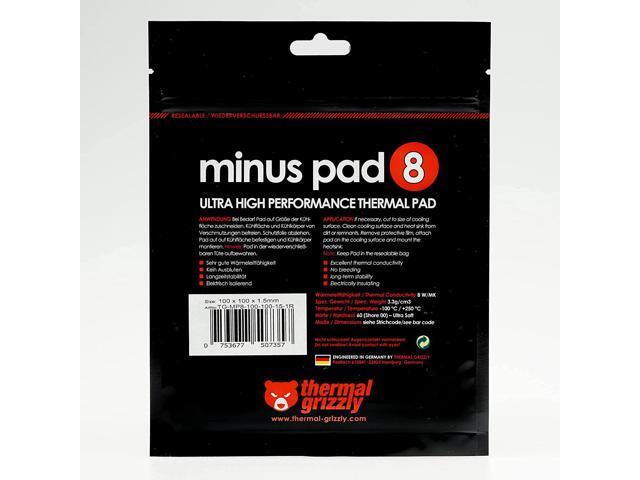 Thermopad Thermal Grizzly Minus Pad 8 - Silicone, Self-Adhesive, Thermally Conductive Thermal Pad - Conducts Heat and Cools The Heating Elements of...