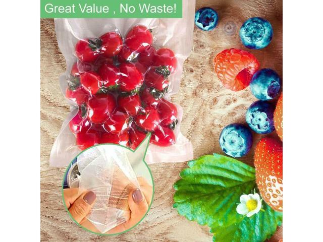 200 Quart 8'x12' 4 mil Embossed Food Vacuum Sealer Bags - Great for Food Saver