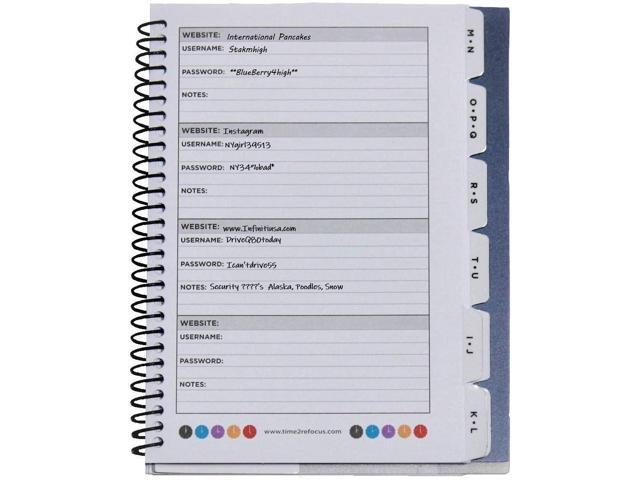 Password Book Small Black