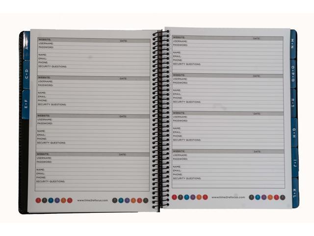Faux Leather Executive Password Book