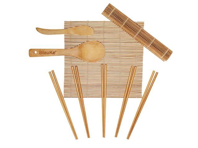 Photos - Other Accessories Sushi Making Kit - 2 Bamboo Sushi Rolling Mats, 5 Pairs Chopsticks, Rice P