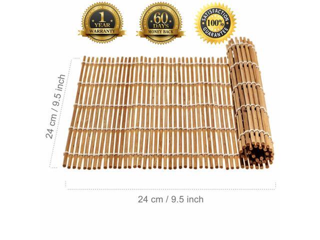 Sushi Making Kit - 2 Bamboo Sushi Rolling Mats, 5 Pairs Chopsticks, Rice Paddle, Spreader - Beginner Sushi Maker Kit with Roller Mat and...