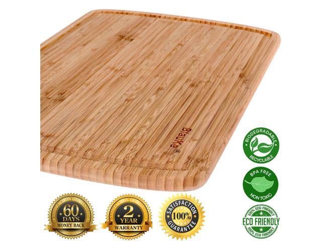 Wood Cutting Board for Kitchen - 18x12' Extra Large Bamboo Cutting Board with Juice Groove - Wooden Chopping Board, Serving Tray, Butcher Block -...