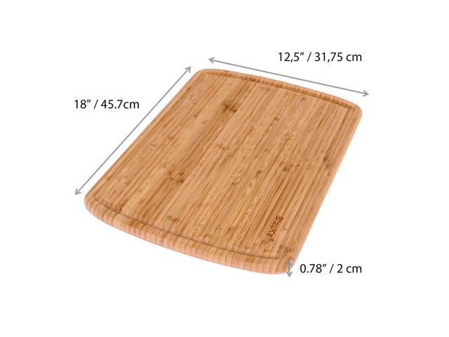 Wood Cutting Board for Kitchen - 18x12' Extra Large Bamboo Cutting Board with Juice Groove - Wooden Chopping Board, Serving Tray, Butcher Block -...