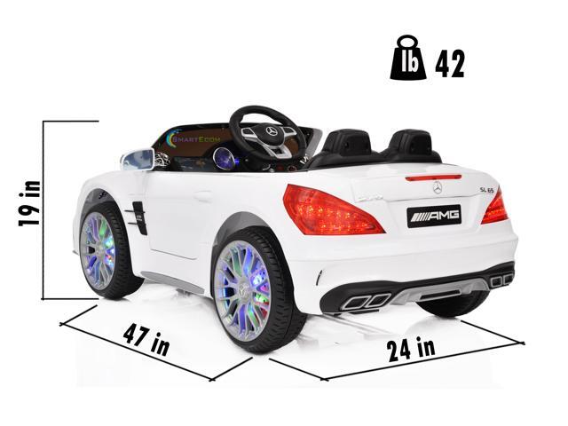 Americas Toys Ride On Toys - Electric 12V Battery Powered Car Remote Control Car - Licensed Ride On Car Open Trunk Leather Seat Music LED Wheels...