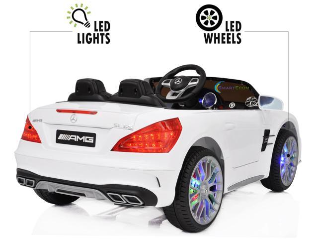 Americas Toys Ride On Toys - Electric 12V Battery Powered Car Remote Control Car - Licensed Ride On Car Open Trunk Leather Seat Music LED Wheels...