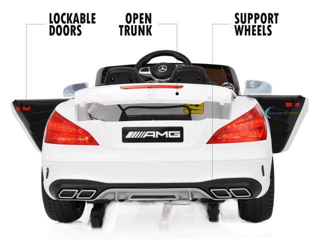 Americas Toys Ride On Toys - Electric 12V Battery Powered Car Remote Control Car - Licensed Ride On Car Open Trunk Leather Seat Music LED Wheels...