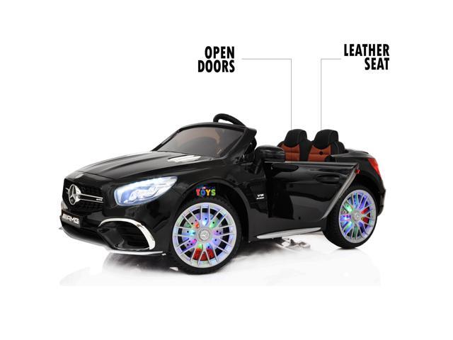 Americas Toys Ride On Toys - Electric 12V Battery Powered Car Remote Control Car - Licensed Ride On Car Open Trunk Leather Seat Music LED Wheels...