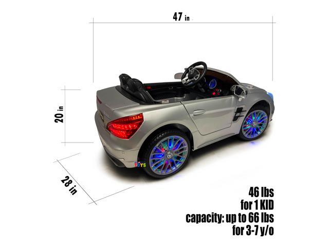 Americas Toys Ride On Toys - Electric 12V Battery Powered Car RC Car - Licensed Ride On Car Open Trunk Leather Seat Music LED Wheels MP4 Screen ...