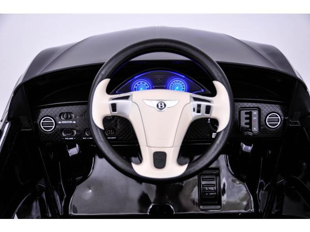 Kids 12 Volt Electric Car R/C Music Lights Car Remote Control Car Licensed Ride On Car Open Trunk Leather Seat Music Compatible with Bentley Black