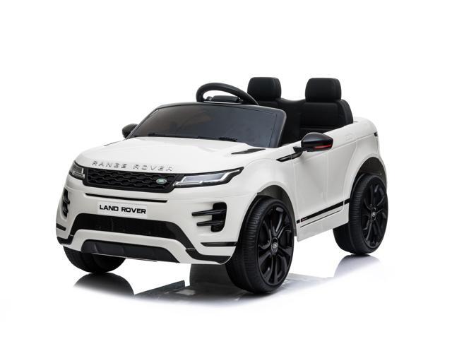 Kids Outdoor Toys 12V Electric Car with RC Ride On Cars with Open Doors, Leather Seat, Suspension Wheels, MP4 Screen, White, Americas Toys...