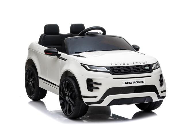 Kids Outdoor Toys 12V Electric Car with RC Ride On Cars with Open Doors, Leather Seat, Suspension Wheels, MP4 Screen, White, Americas Toys...