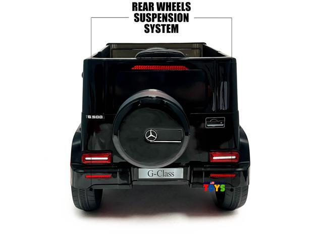 Americas Toys for Kids 12V Electric Car with RC Ride On Truck with Open Doors, Plastic Wheels, Leather Seat, 3 Point Seat Belt, MP3 Music, Black...