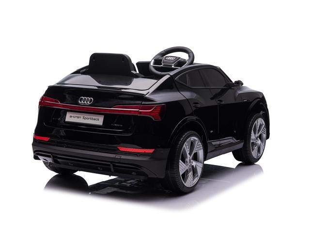 Kids Outdoor Toys 12V Electric Car with RC Ride On Cars with Suspension Wheels, Soft Start, Open Doors, Leather Seat, MP4 Screen, Black Americas...