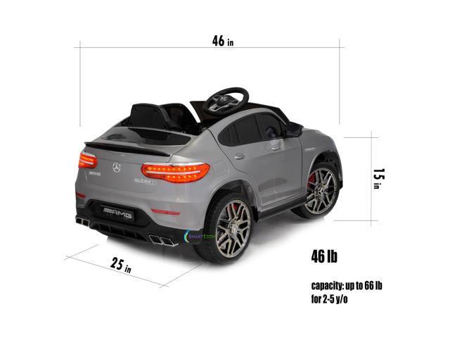 Ride On Toys - Electric 12V Battery Powered RC Car - Kids Ride On Car with Plastic Wheels, Open Doors, Leather Seat, MP3, Education, Stories and...