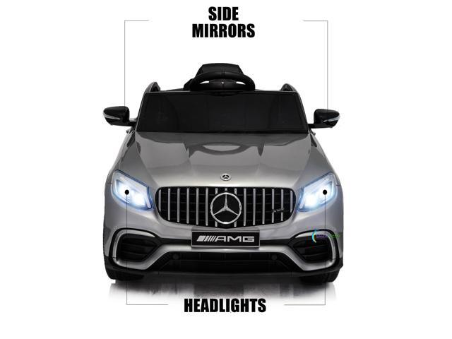 Ride On Toys - Electric 12V Battery Powered RC Car - Kids Ride On Car with Plastic Wheels, Open Doors, Leather Seat, MP3, Education, Stories and...