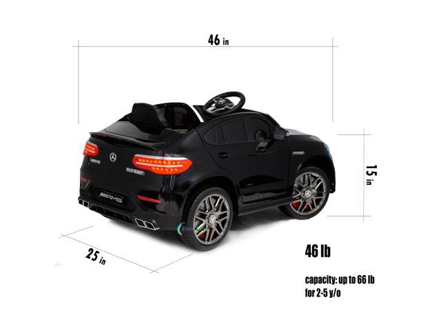 Ride On Toys - Electric 12V Battery Powered RC Car - Kids Ride On Car with Plastic wheels, Sound Buttons, Open Doors, Leather Seat, Music,...
