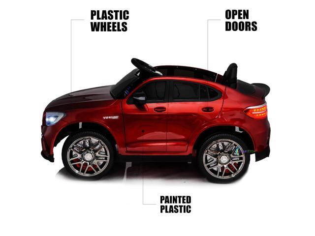 Ride On Toys - Electric 12V Battery Powered RC Car - Kids Ride On Car with Sound Buttons, Open Doors, Leather Seat, MP3 for Music, Education, Horn,...