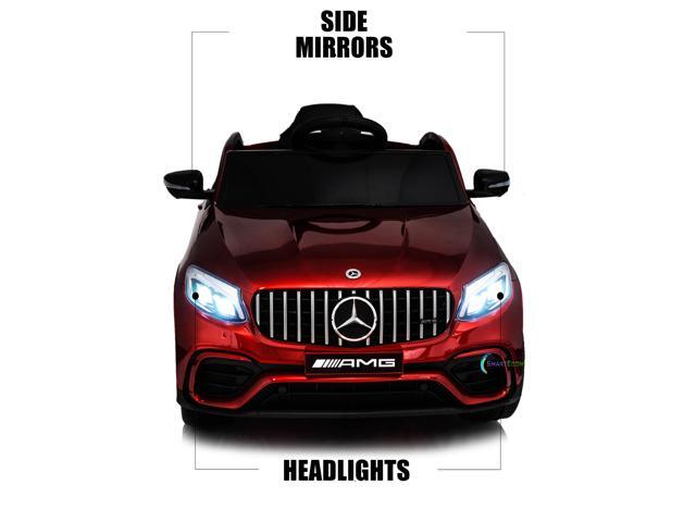 Ride On Toys - Electric 12V Battery Powered RC Car - Kids Ride On Car with Sound Buttons, Open Doors, Leather Seat, MP3 for Music, Education, Horn,...