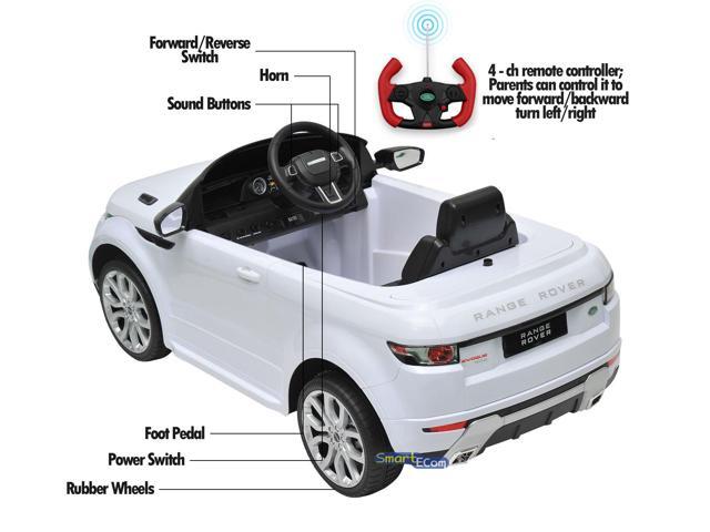 Americas Toys Ride On Car with RC - Electric 12V Battery Powered Car for Kid w/ Plastic Wheels, Seat Belt, Headlights, MP3 Music, Horn, White...