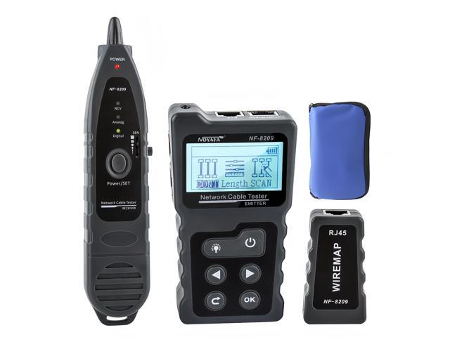 NOYAFA NF-8209 Network Cable Tester, RJ45 Ethernet Wire Tracer with PoE & NCV, CAT5/6/6a Length Test (2.5-200m), Telephone Line Finder, Port Flash...