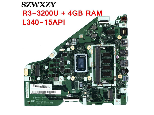 For L340-15API Laptop Motherboard MainBoard NM-C101 R3-3200U CPU With 4GB RAM 5B20S42225