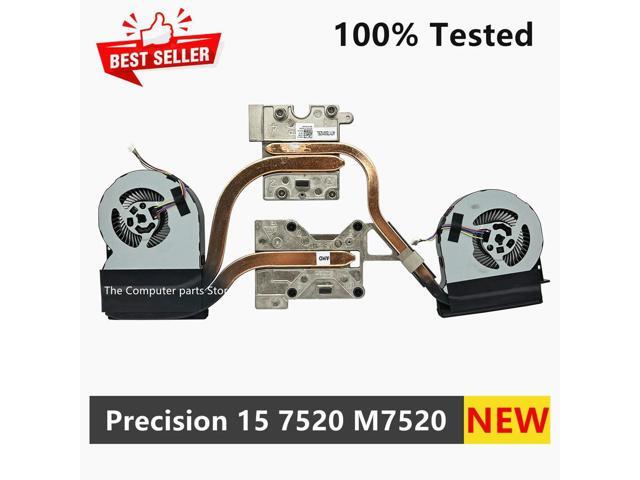 For Precision 15 7520 M7520 Laptop CPU GPU Cooling Fan With Heatsink AT1S001ZAL CN-0GKC3X 0GKC3X GKC3X