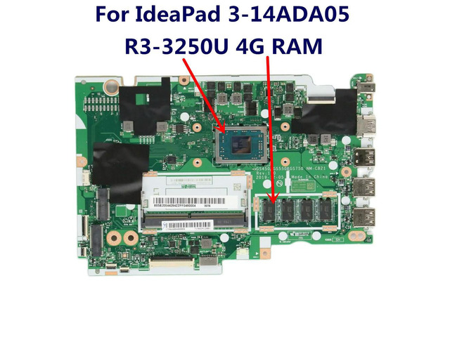 R3-3250U CPU 4G RAM For 3-14ADA05 Laptop Motherboard NM-C821 5B20S44284 5B20S44285