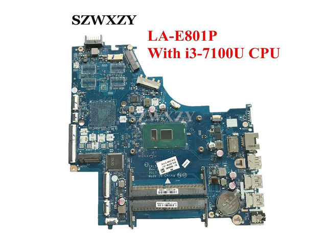 For 15-BS Laptop Motherboard LA-E801P 924749-601 924749-501 924749-001 With i3-7100U CPU DDR4