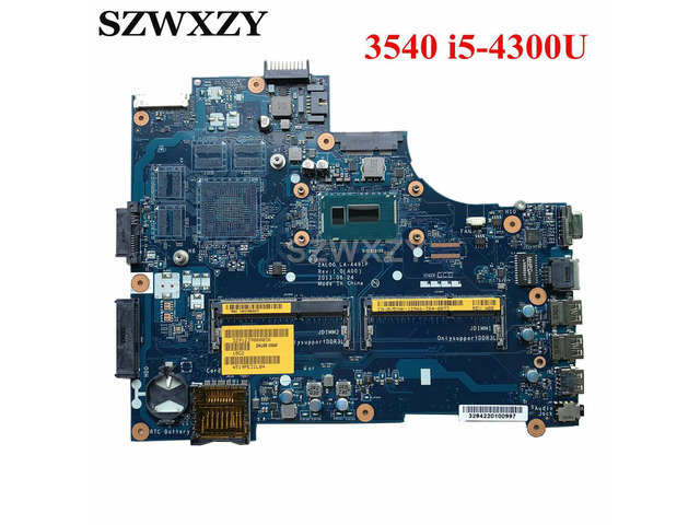 For Latitude 3540 Laptop Motherboard CN-0V5VHK V5VHK ZAL00 LA-A491P DDR3L With SR1ED i5-4300U CPU