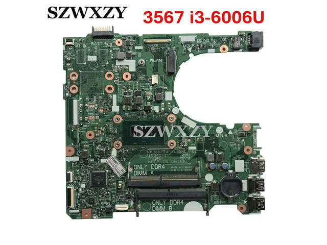 For Inspiron 3567 Laptop Motherboard CN-0NP4RY 0NP4RY NP4RY DDR4 With SR2UW i3-6006U 15341-1 91N85