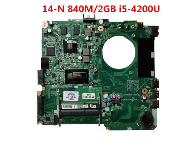 For Pavilion 14-N Laptop Motherboard 751510-501 751510-001 751510-601 DA0U82MB6D0 840M/2GB i5-4200U